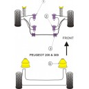 PSA 205 GTi 309 GTi 16 Kit Silent bloc Dur