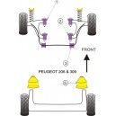 PSA 205 GTi 309 GTi 16 Kit Silent bloc Dur