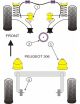 PSA Peugeot 306 Kit Silent bloc Dur