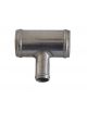 70 mm - Manicotto a T in alluminio con bypass della valvola di scarico REDOX da 25 mm, lunghezza 100 mm