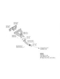 Collettore in acciaio inox per VW CORRADO GOLF III 2.8I V6 VR6 11/91-09/97 174CV Mot. AAA Haillon