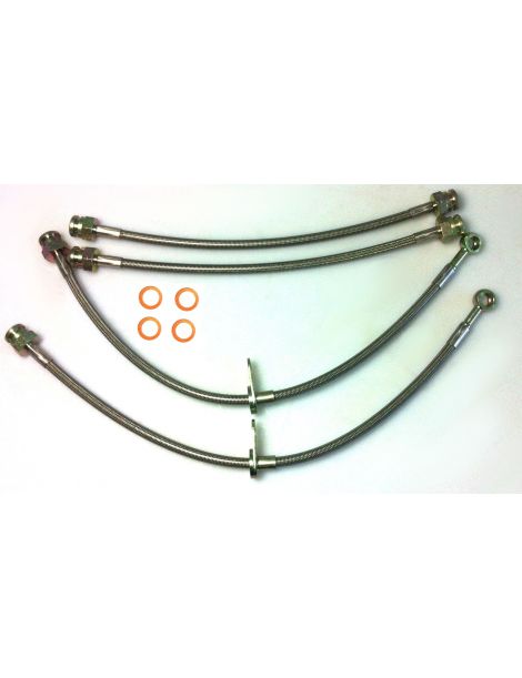 FORD Fiesta MKVI 2008- 1.6 TI-VCT kit de 4 mangueras de freno trenzadas Goodridge