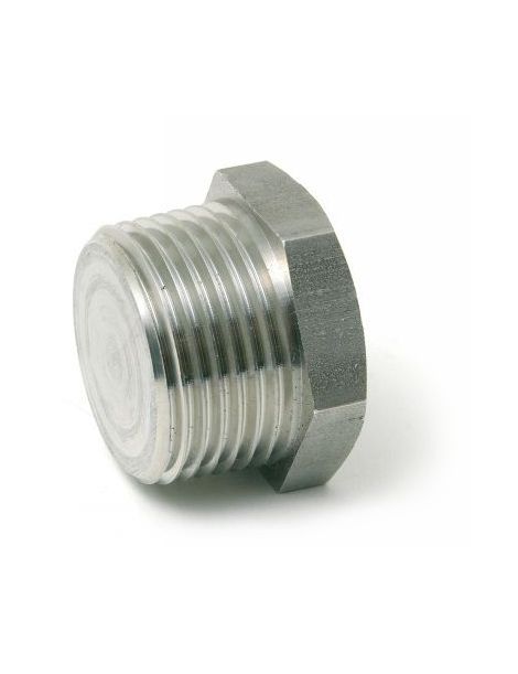 1/8" NPT roestvrijstalen mannelijke plug, zeskantkop