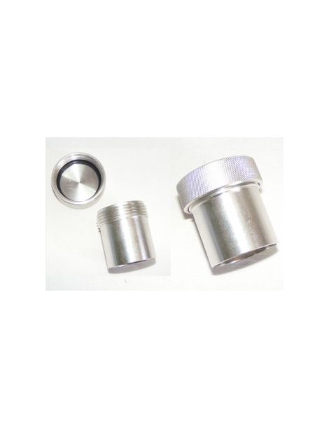 Bouchon + goulotte aluminium à souder diamètre 47mm, longueur 78mm