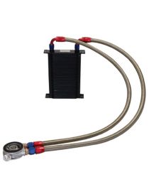 Kit radiatore olio matrice BREEZY DASH10 da 115 mm a 34 file, piastra termostatica MOCAL 92°C