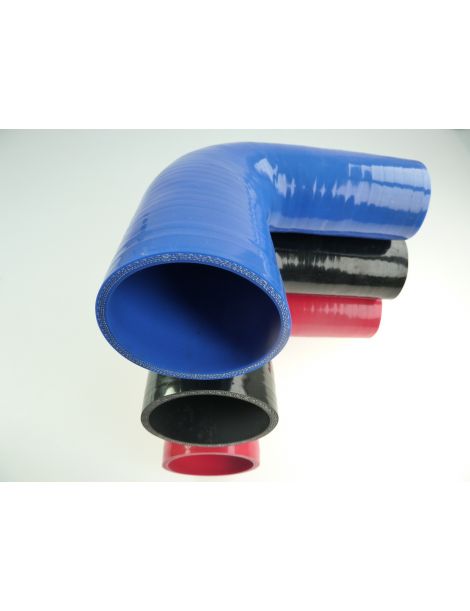 Durite silicone Samco Coude 90 degrés - Longueur 125mm - Ø76mm - Bleu