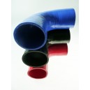 90mm - manchon silicone coude 90° 4 plis