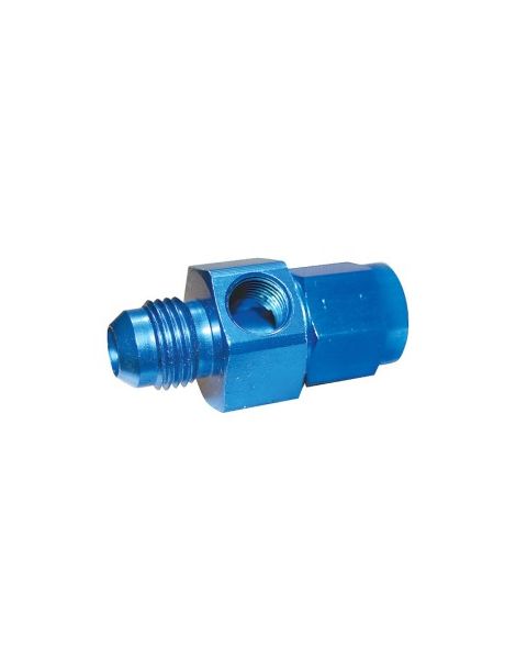 Adaptateur mâle/femelle Dash6 avec piquage 1/8"NPT pour manometre