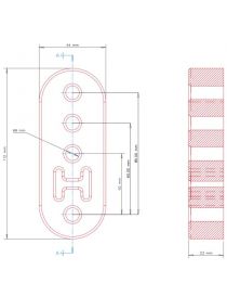 Silent bloc échappement universel POWERFLEX entraxes 40, 60 et 80mm