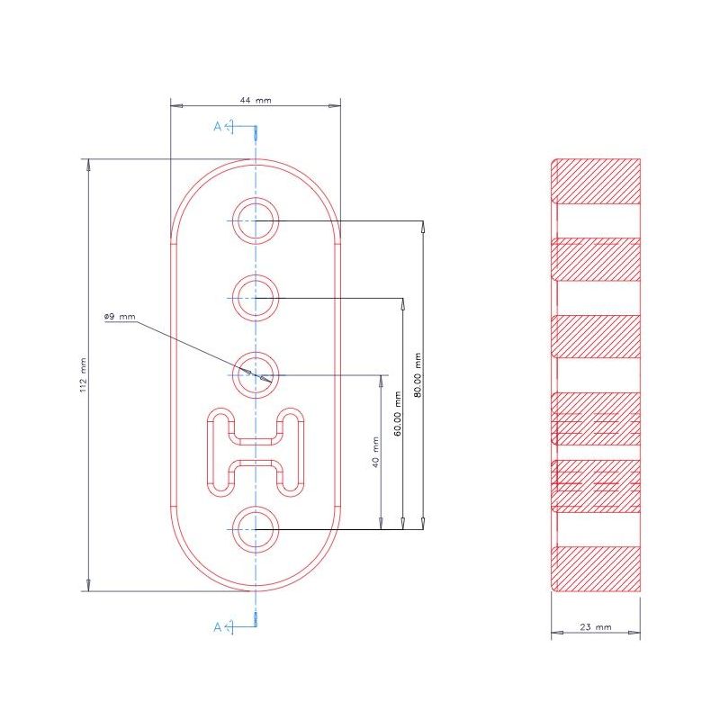 Silentbloc Échappement Rigide POWERFLEX Polyuréthane - Universel Réglable