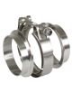 Kit 2 brides V-Band 2,5" acier avec collier inox, pour tube diamètre 63mm