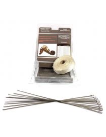 Cinta aislante para escape NOVAREC blancooA de 25 mm x 5 m + 4 abrazaderas