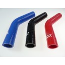 13mm - manchon silicone coude 45° 3 plis﻿