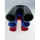 48 mm - 180° siliconen bocht, 3-laags, REDOX?