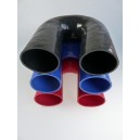 80mm - Coude silicone 180° 4 plis REDOX