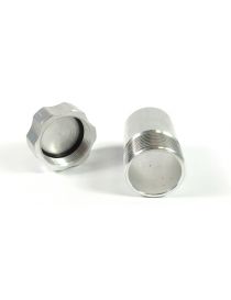 Tappo e scivolo in alluminio, saldabili, diametro 40 mm, lunghezza 50 mm
