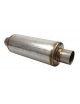 Silenziatore in acciaio inox NOVAREC da 63,5 mm a saldabile, corpo da 127 mm, lunghezza 450 mm