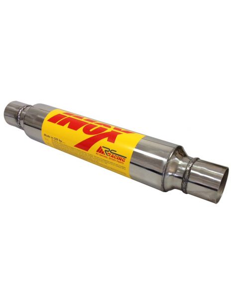 Silenciador de acero inoxidable RC RACING de 60,3 mm Ã¡ soldable, cuerpo de 85 mm, longitud de 400 mm