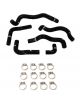 Kit tubi flessibili olio in silicone REDOX con 6 fascette stringitubo per Lancia Delta II HF HPE, motore 2.0 16V