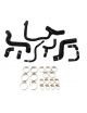 Lancia Delta II HF HPE 2.0 16V Turbo 95-98 Kit di 9 tubi acqua in silicone REDOX con fascette