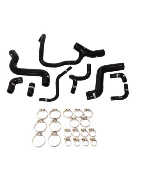 Lancia Delta II HF HPE 2.0 16V Turbo 95-98 Kit di 9 tubi acqua in silicone REDOX con fascette