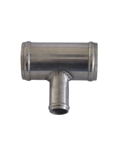 38mm - Manchon aluminium T avec dérivation dump valve 25mm REDOX, longueur 100mm