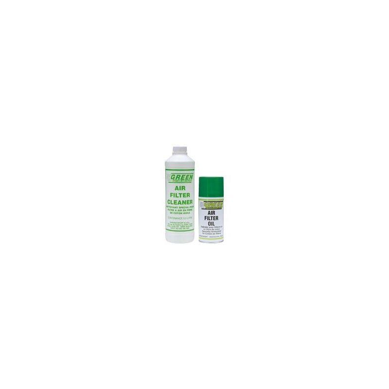 Kit d'entretien pour filtres à air Green 500ml + Huile aérosol