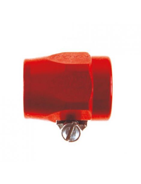 Dado finto in alluminio per fascetta stringitubo DASH 10, colore rosso