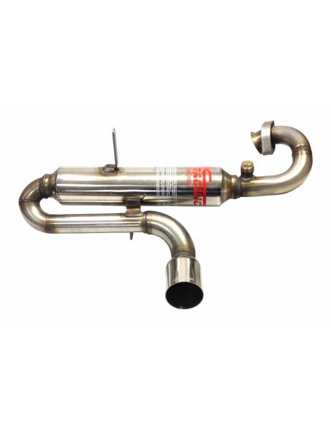 RC RACING reference ET345-GN Stainless steel exhaust silencer