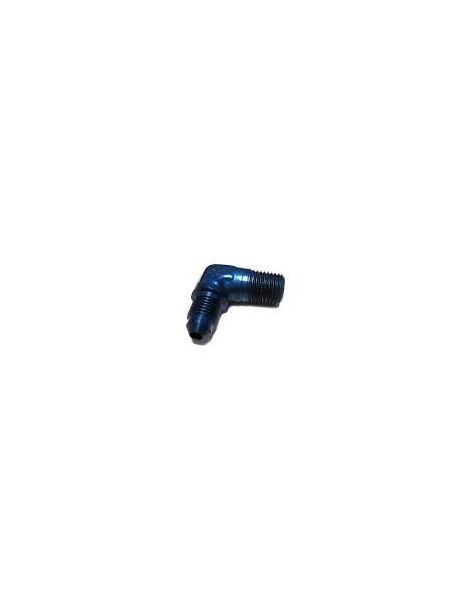 Adaptador macho a macho de 90Â° NPT de 1/8" - DASH 4 (JIC de 7/16")