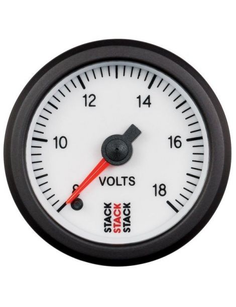 Voltmètre STACK analogique pro 8-18V fond blanc