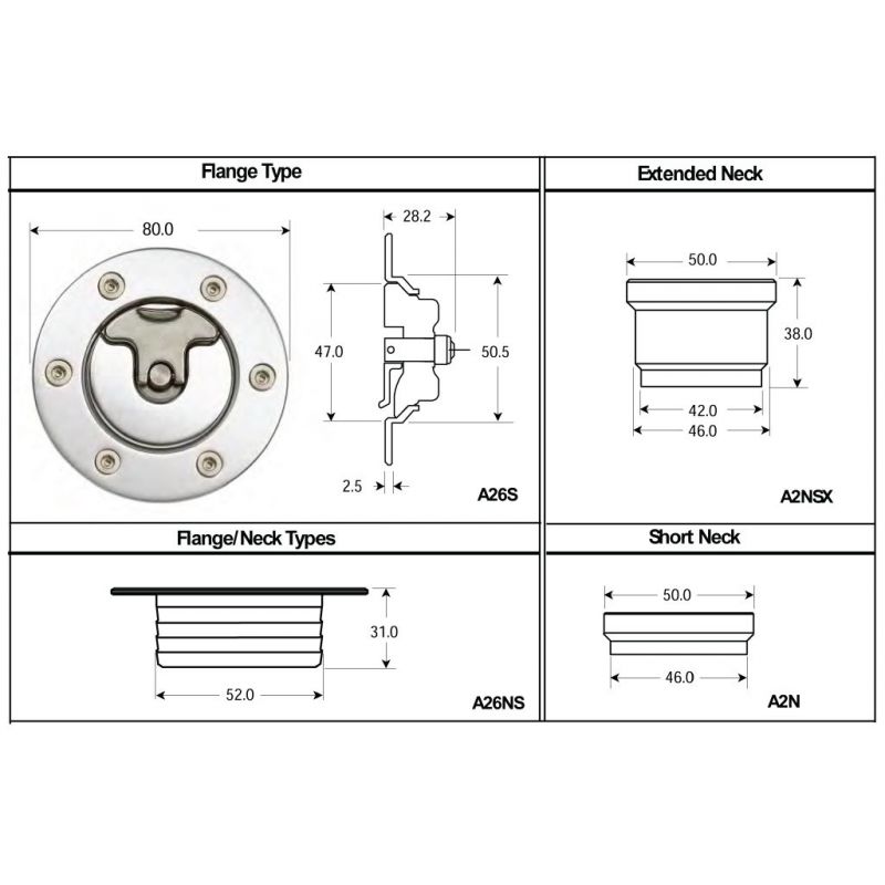 Bouchon / Trappe Réservoir d'Essence Aero 400 120mm