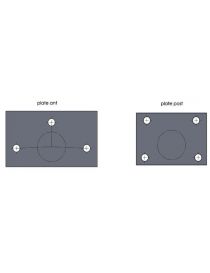Kit 2 contres plaques avants + 2 contres plaques arrières pour arceau