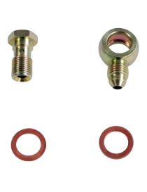 Kit vis banjo restricteur + banjo et joints pour turbo GARRETT sur roulements GT25 à GT35 et GTX25 à GTX35