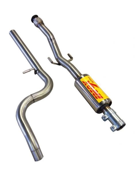 RC RACING Referenz TI-324C Mittelauspuff aus Edelstahl