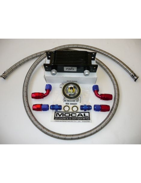 BREEZY DASH10 115mm 10-rijige matrix olieradiatorset, MOCAL 85Â¡C thermostaatplaat