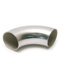 Codo 90Â° 1.5D soldado laminado en acero inoxidable 304, diÃ¡metro exterior 51 mm, espesor 1.25 mm