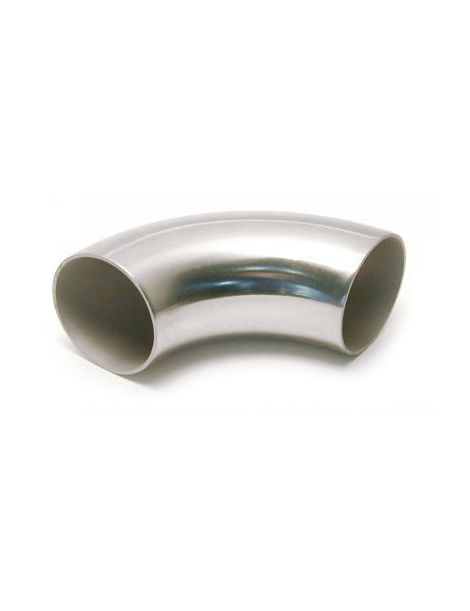 Codo 90Â° 1.5D soldado laminado en acero inoxidable 304, diÃ¡metro exterior 51 mm, espesor 1.25 mm
