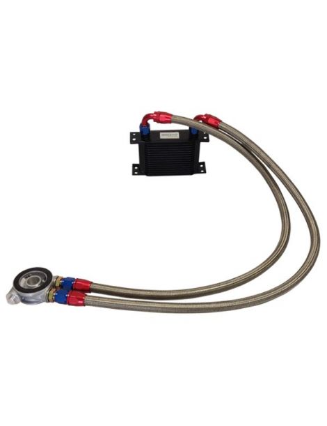 Kit radiatore olio matrice BREEZY DASH10 da 115 mm a 16 file, piastra termostatica MOCAL 92°C