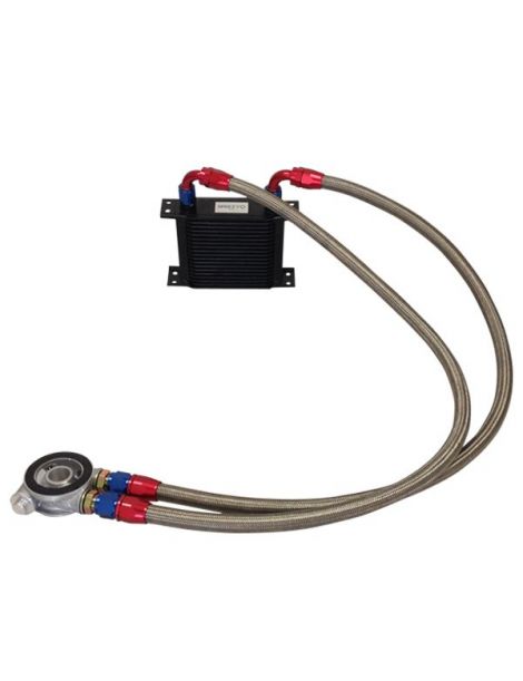 Kit radiatore olio matrice BREEZY DASH10 da 115 mm a 19 file, piastra termostatica MOCAL 92°C