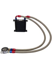 Kit radiatore olio matrice BREEZY DASH10 da 115 mm a 25 file, piastra termostatica MOCAL 92°C