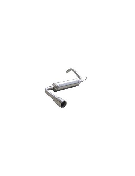 PEUGEOT 107 1.0 12V 68cv 2005- Silenziatore acciaio inox INOXCAR, uscita ronde 80mm