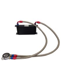Kit radiatore olio matrice BREEZY DASH10 da 235 mm a 19 file, piastra termostatica MOCAL 85°C