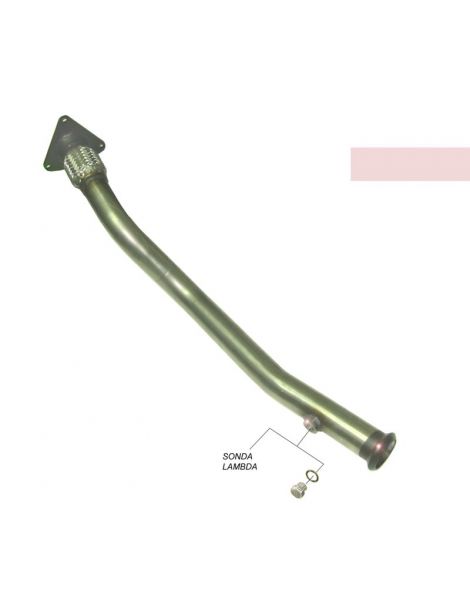 Tubo de descatizador/convertidor catalÃ­tico de acero inoxidable RC RACING, referencia TS165