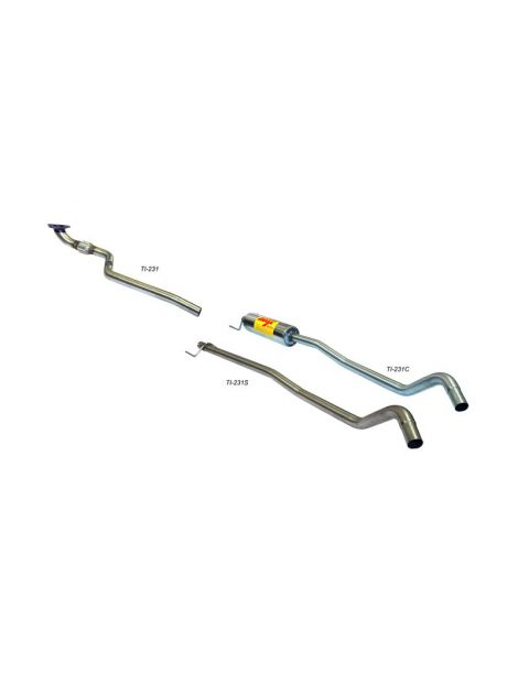 Escape intermedio de acero inoxidable TI-231C de referencia RC RACING