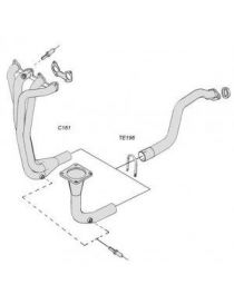 Collecteur avec tube de connexion inox RC RACING reference CE161TE196