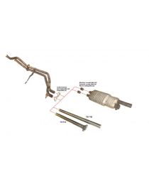 Afrikaanse uitlaatpijp / RC RACING roestvrijstalen katvervanger voor MERCEDES BENZ 300E 3.0 24V 220pk motor 104.1009 10/89-