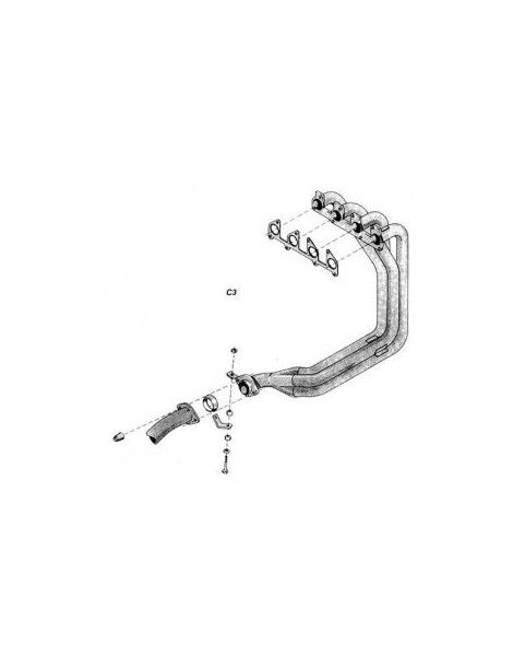 OPEL CORSA A 1.4 8V -93 Manifold stainless steel 4 en 1 RC RACING