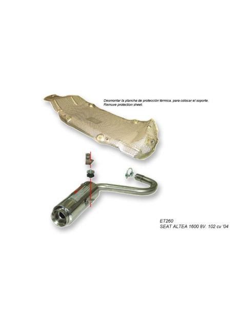 Escape RC RACING de acero inoxidable Grupo N para SEAT ALTEA 1.9 TDI 105cv 04-