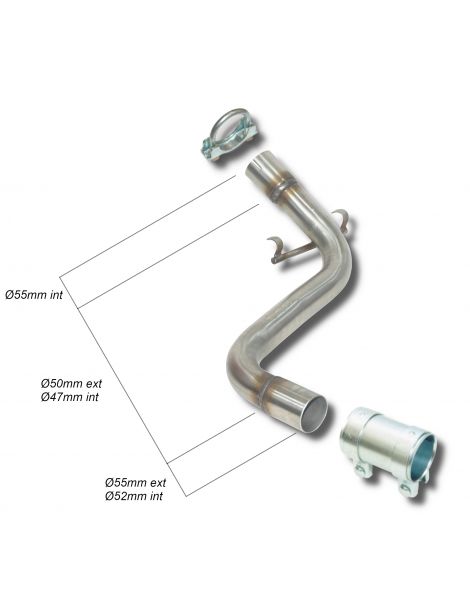 VW CORRADO 1.8 16V 136cv 89-93 Tube intermediaire secondaire inox RC RACING